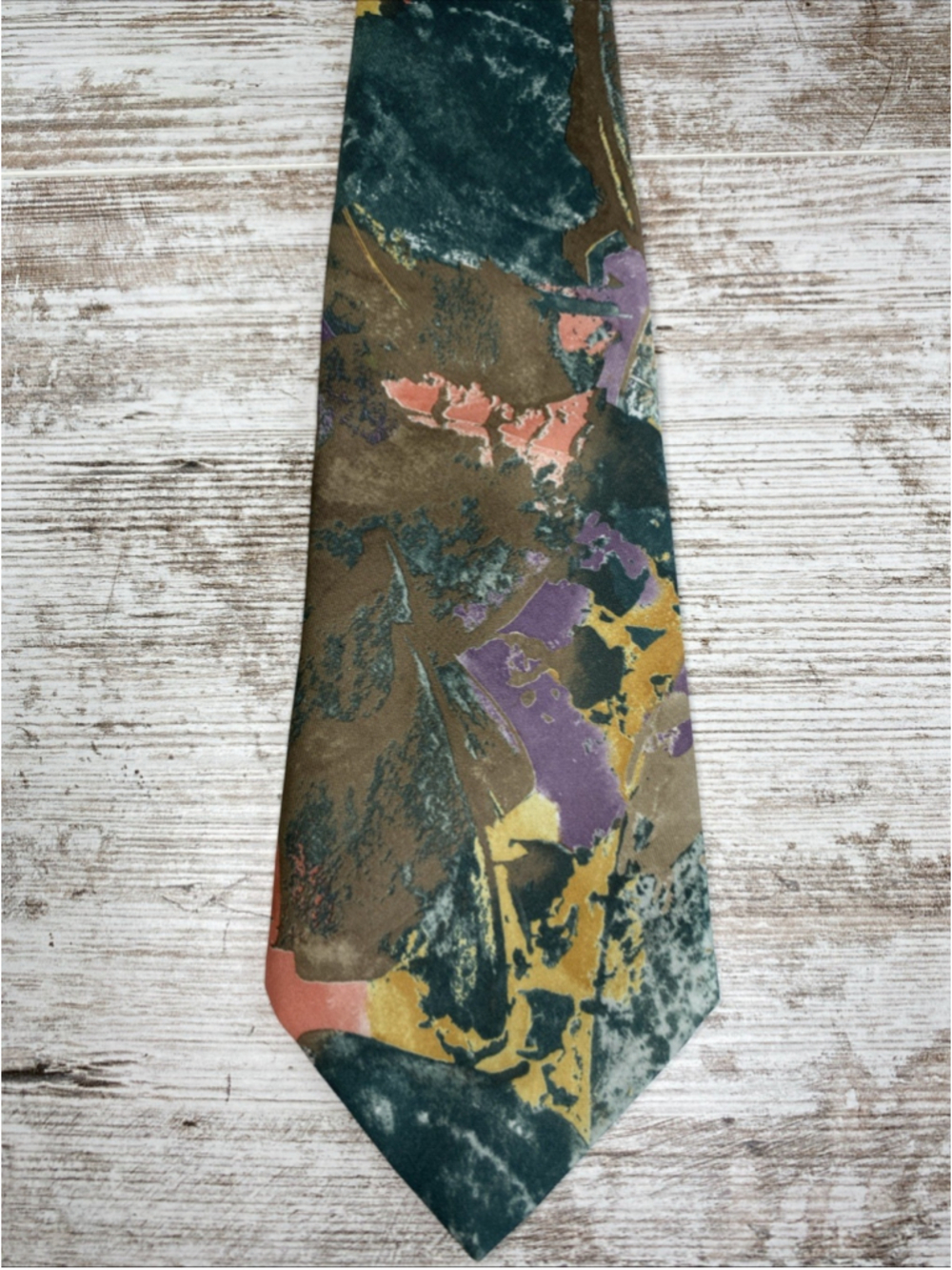 Boston Traders Tie Abstract Multicolor 56” Retro Vintage Statement Artistic
